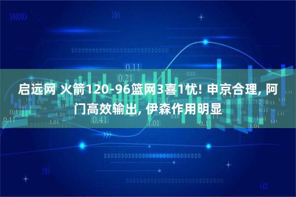 启远网 火箭120-96篮网3喜1忧! 申京合理, 阿门高效输出, 伊森作用明显
